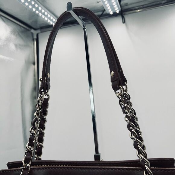 Kate Spade Laser Cut Chain Double Handle Shoulder Leather Bag - Picture 5 of 16